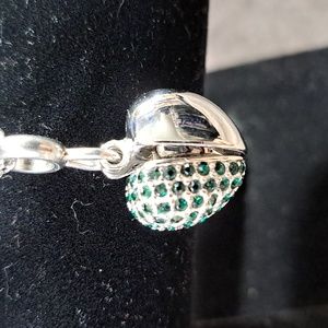 Xueermei Green Double Heart Cremation Urn Keepsake Memorial Silver Necklace NIB